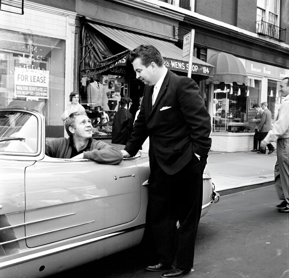 Steve Mcqueen In A Mercedes-Benz 300Sl In Greenwich Village, 1960.