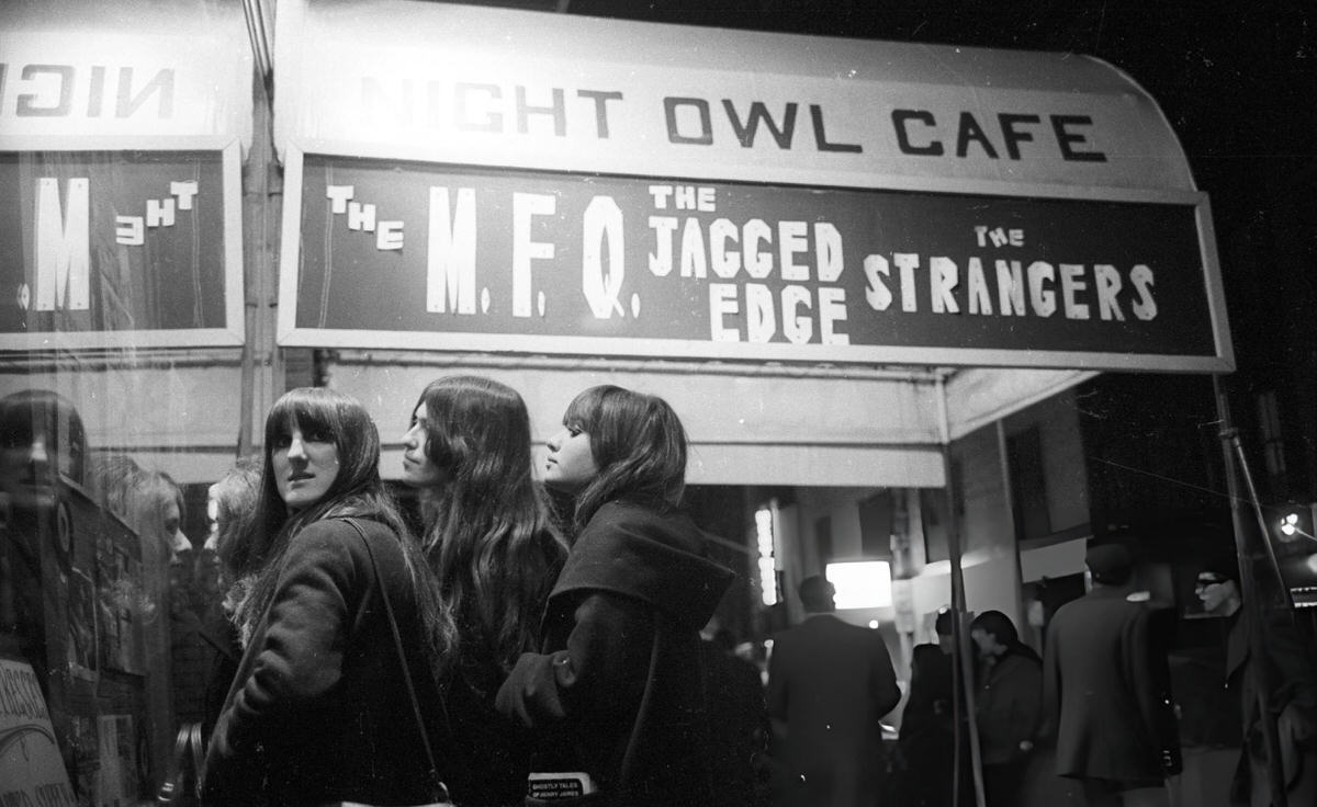 Exterior Of The Night Owl Cafe, Greenwich Village, 1965.