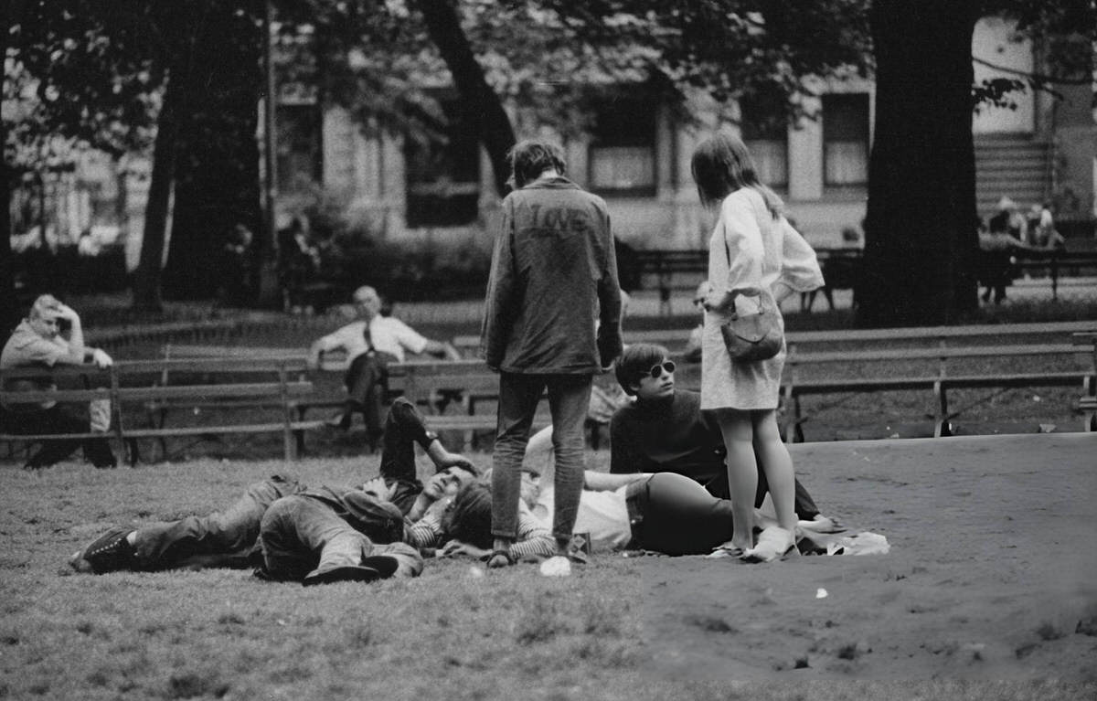 Youth In A Greenwich Village Park, 1960S.