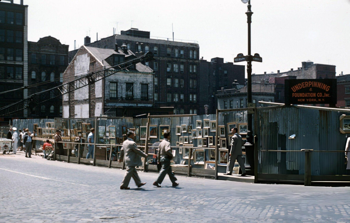 Construction Site At West Broadway And Washington Square South, 1965.