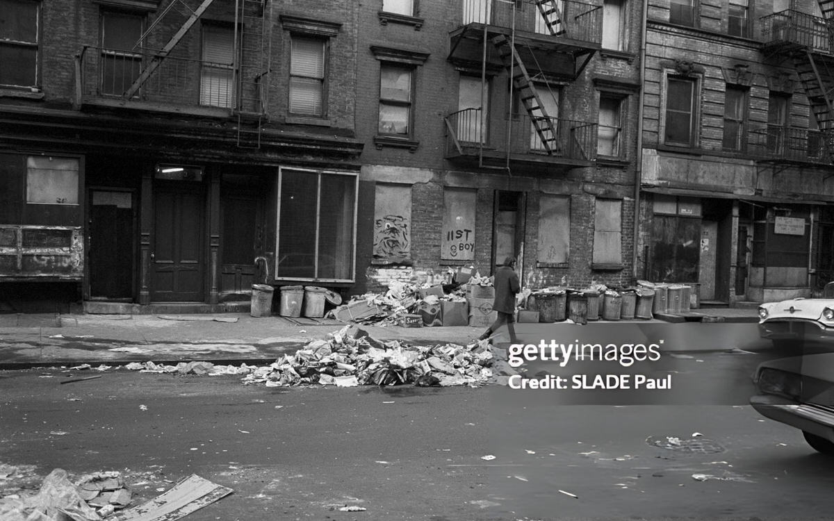 Trash Piled On Greenwich Village Sidewalks During A Garbage Collector Strike, 1968.