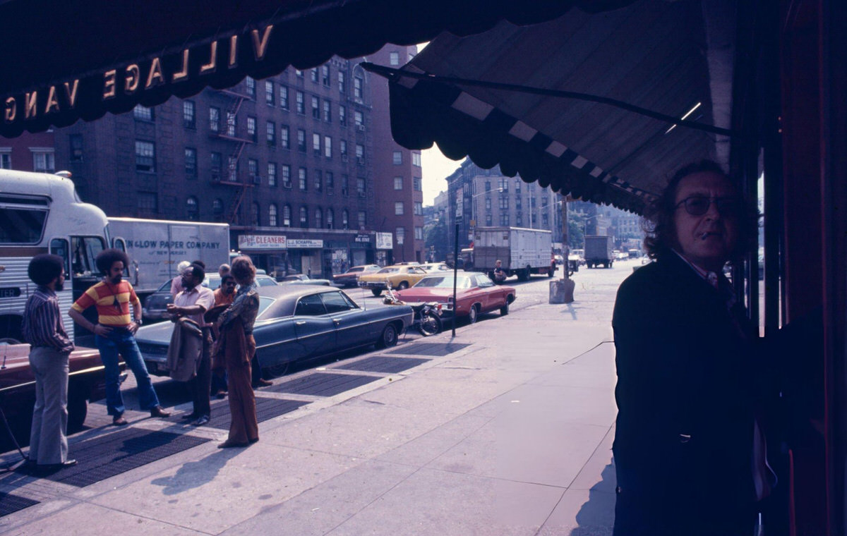 Members Of The Thad-Mel Orchestra In Front Of The Village Vanguard, New York, 1970S.