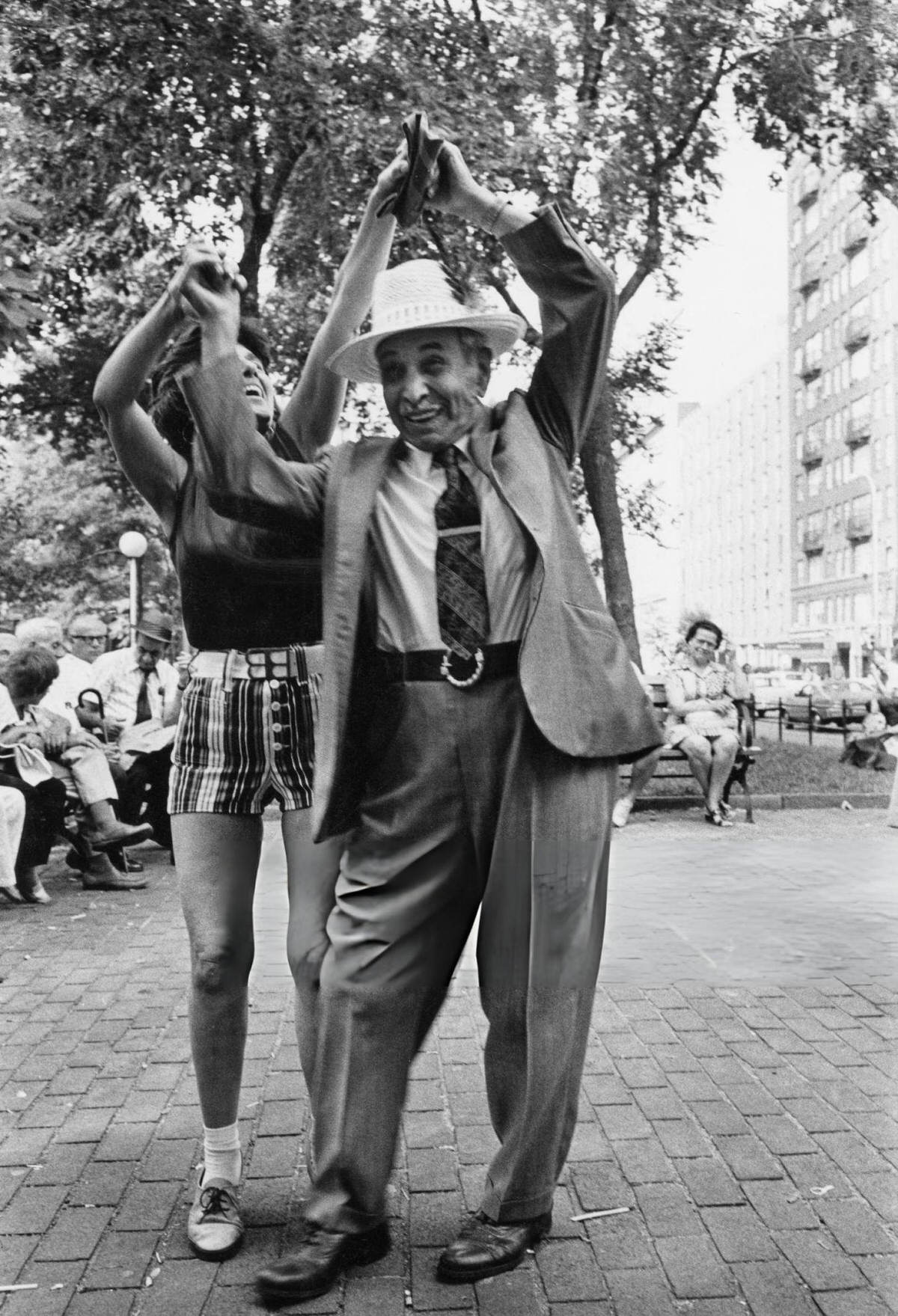 Couple Dancing In Washington Square Park, 1975.