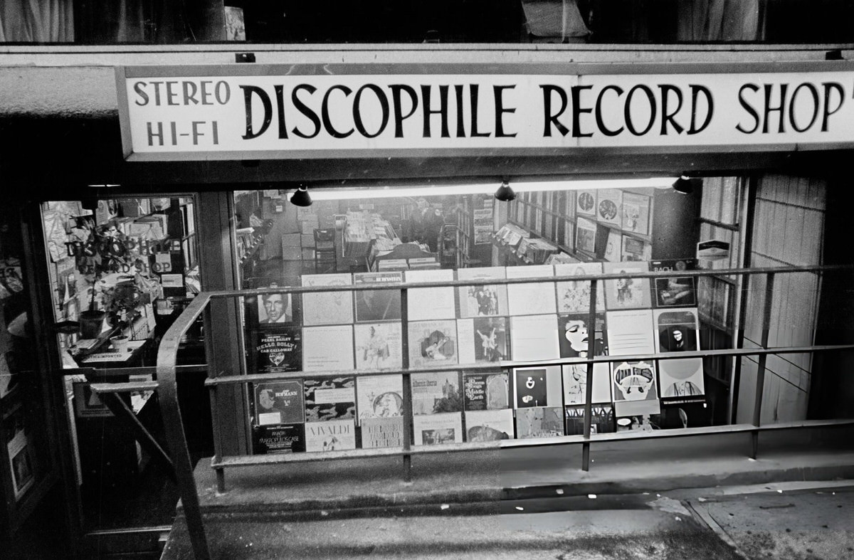 Window Display At The Discophile Record Shop On West Eighth Street, 1975.