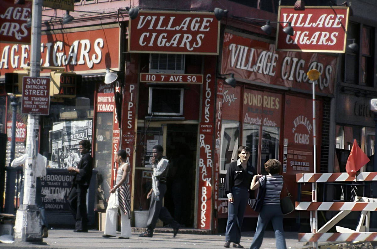 Village Cigars At 7Th Avenue South And Christopher Street, 1976.