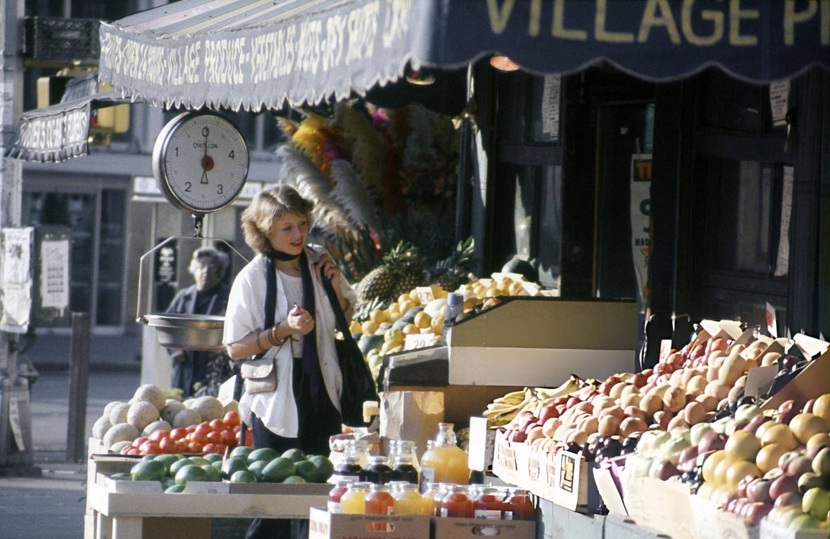 Village Produce Shop In Greenwich Village, 1976.