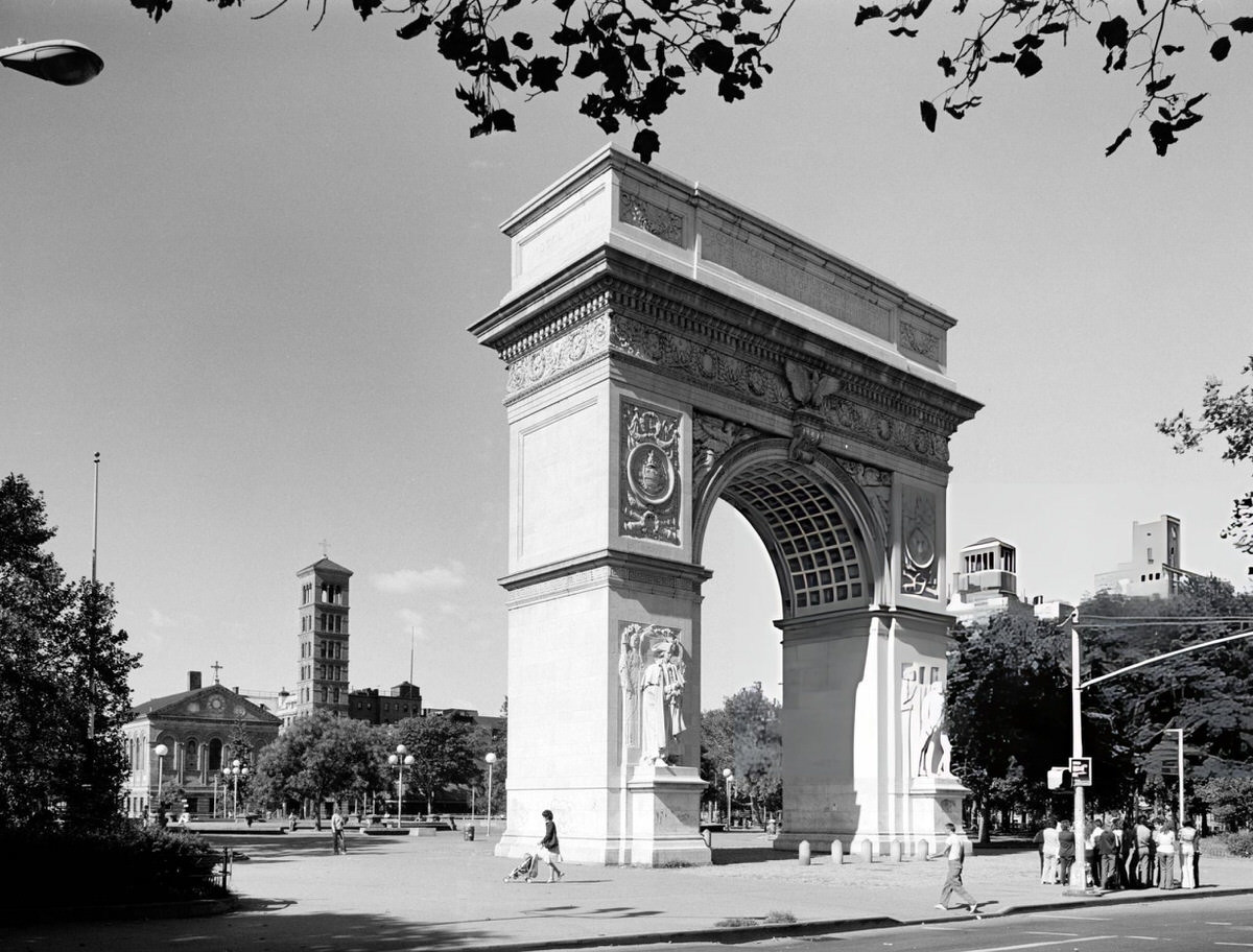 Washington Arch In Washington Square Park, 1979.