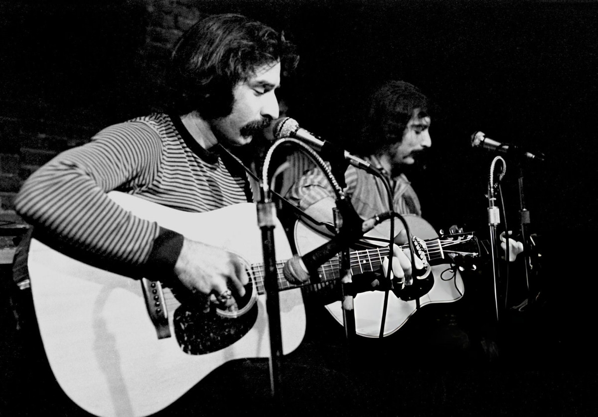 Happy And Artie Traum Performing At The Bitter End, New York, 1970.