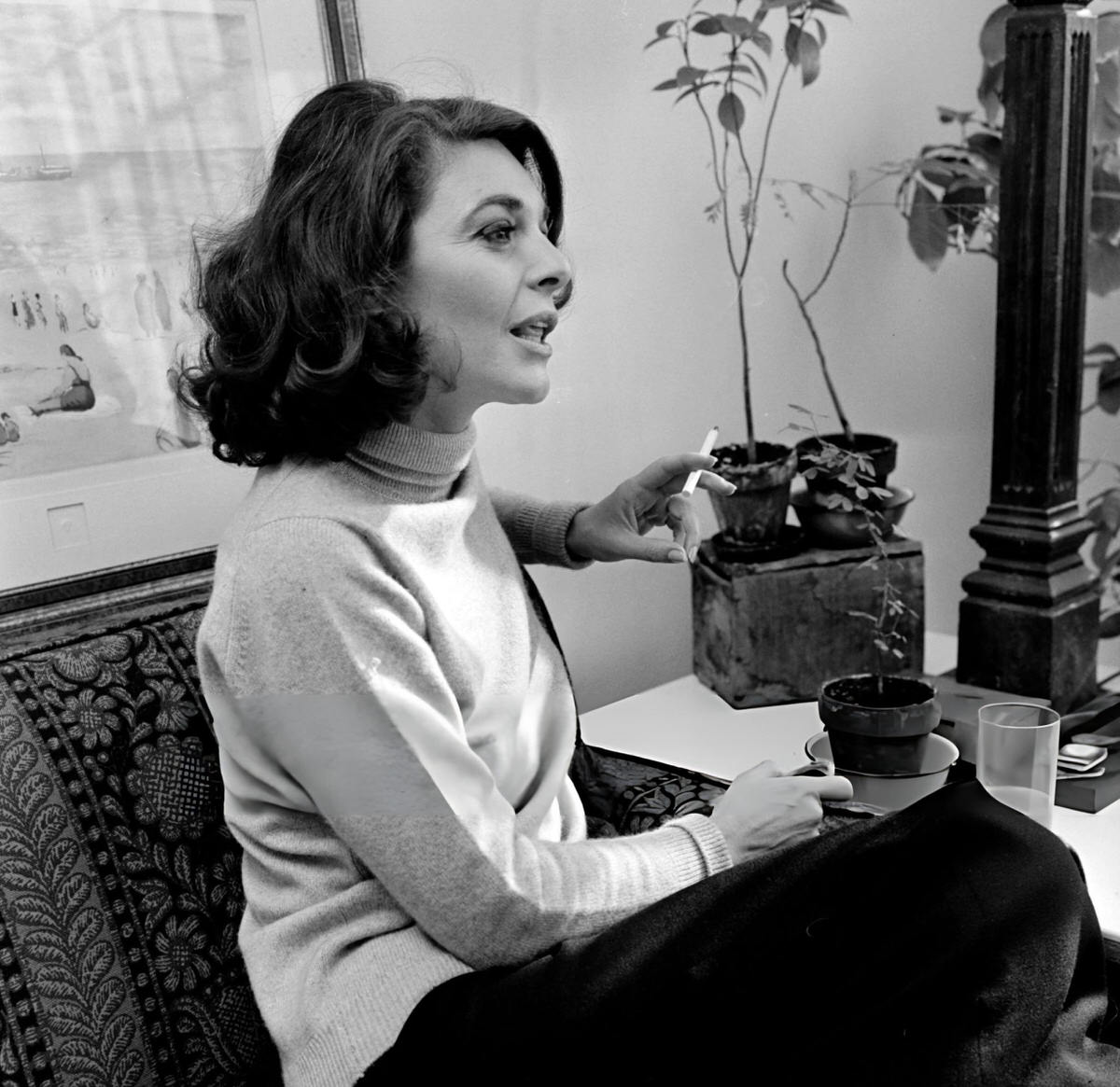 Anne Bancroft In Her Greenwich Village Townhouse, 1970.