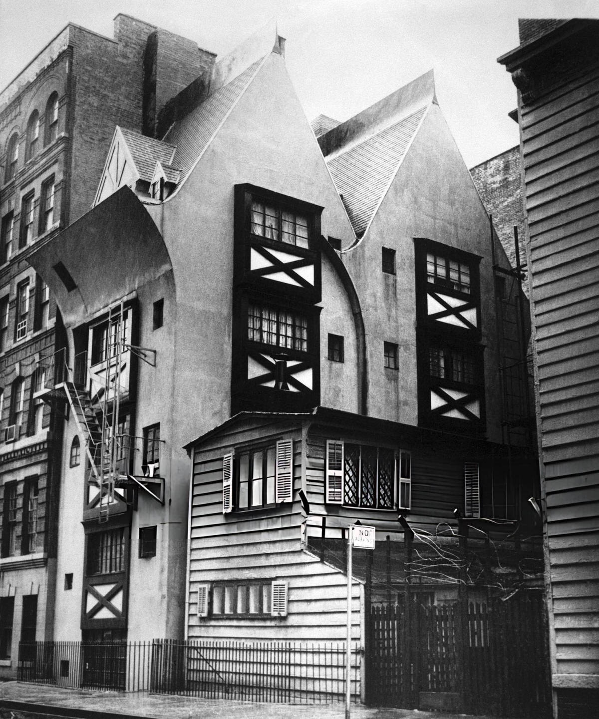 Small Historic House At Grove And Bedford Streets, Greenwich Village, 1970.