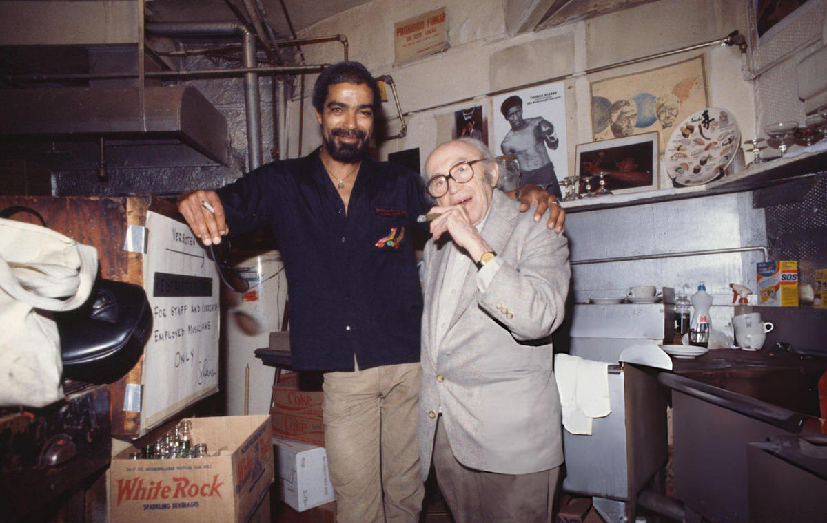 Max Gordon And Sherman Backstage At The Village Vanguard, New York, 1970S.
