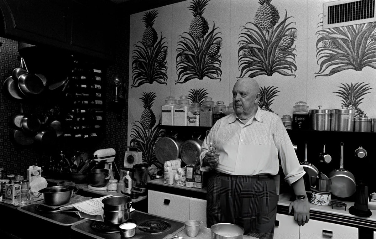 James Beard In His Greenwich Village Townhouse, 1973.