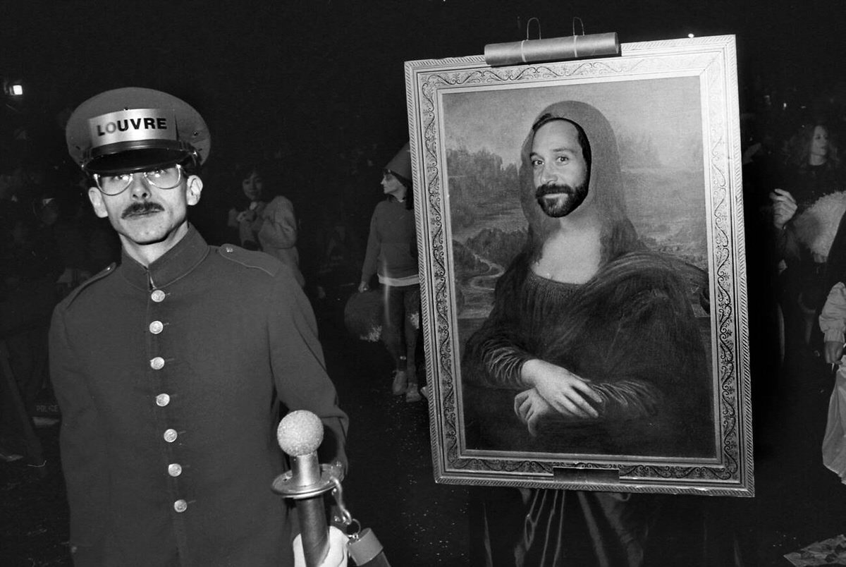 Mona Lisa Costume At The Village Halloween Parade, New York, 1983.
