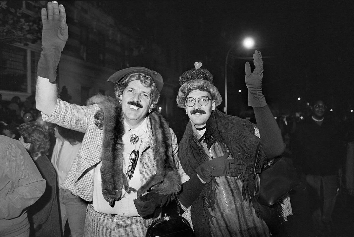 Old Lady Costumes At The Village Halloween Parade, New York, 1983.