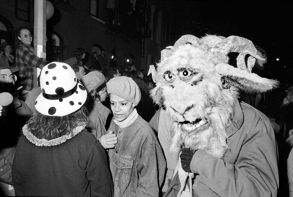 Participants At The Village Halloween Parade, New York, 1983.