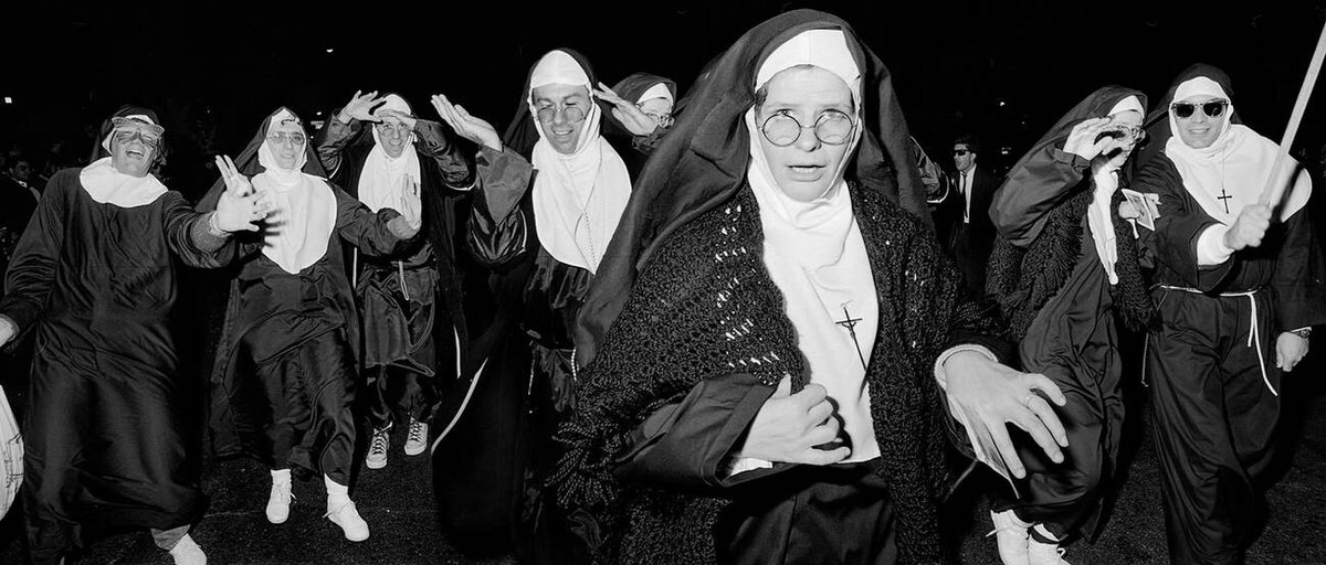 Participants Dressed As Nuns At The Village Halloween Parade, New York, 1983.