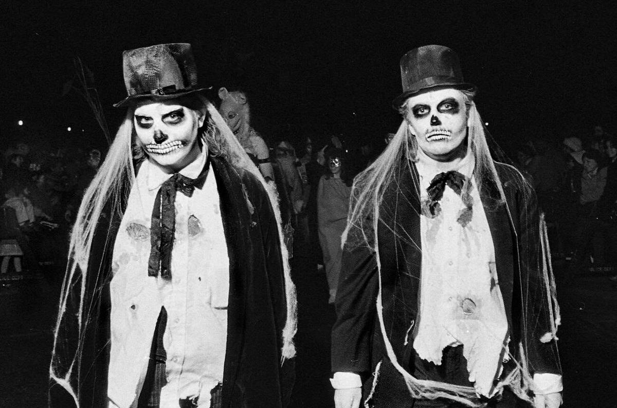 Participants At The Village Halloween Parade, New York, 1983.