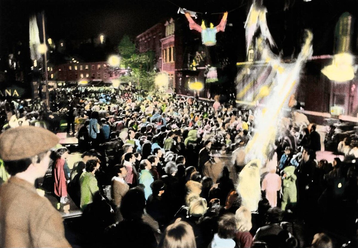 Crowd At The Village Halloween Parade, New York, 1983.