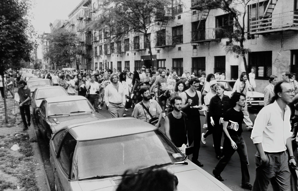 Town Meeting At Tompkins Square Park, 1988.