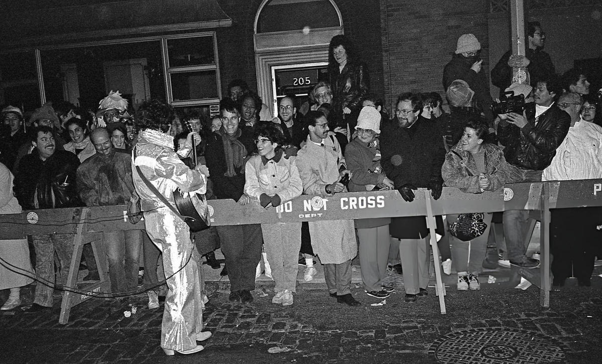 Elvis Presley Impersonator At The Village Halloween Parade On 6Th Avenue, 1988.