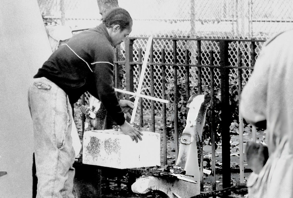 Memorial For Samuel Jenkins At A Tompkins Square Park Bench, 1989.