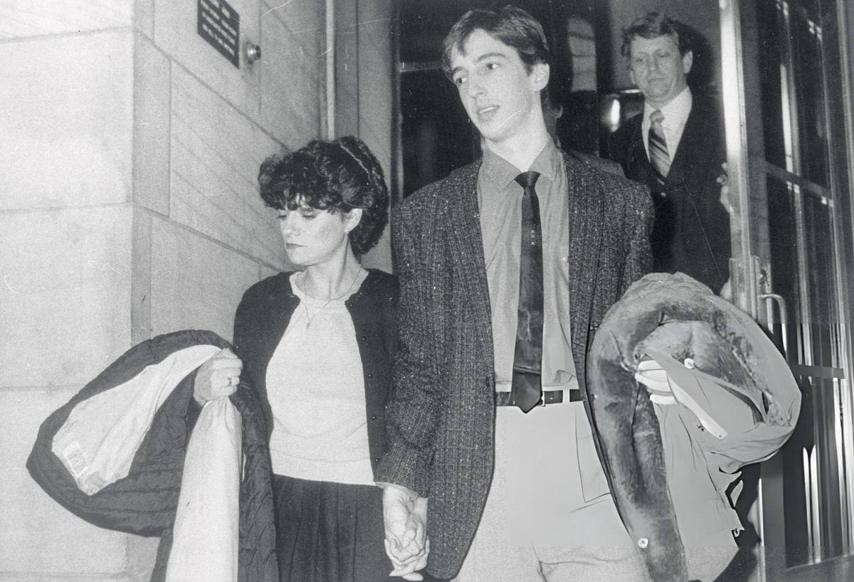 Ronald Reagan Jr. And Doria Palmieri Leaving City Center With Secret Service Protection, 1980.