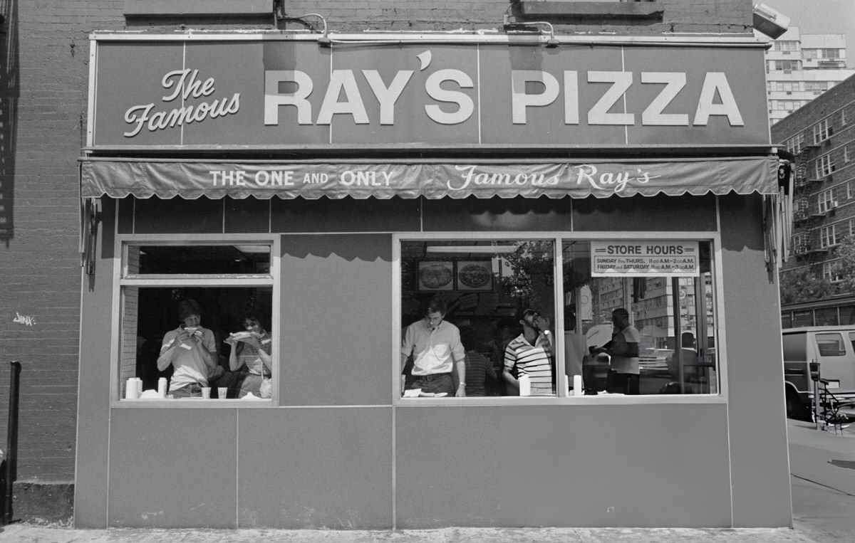 Famous Ray'S Pizza In Greenwich Village, 1982.