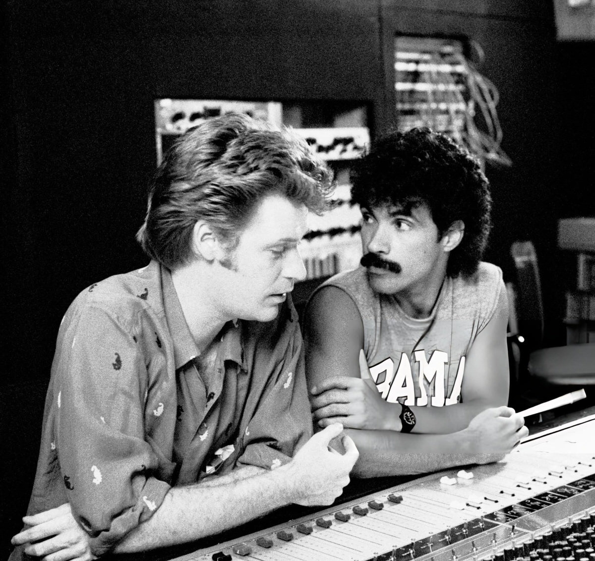 Daryl Hall And John Oates At Electric Lady Studios, Greenwich Village, 1982.