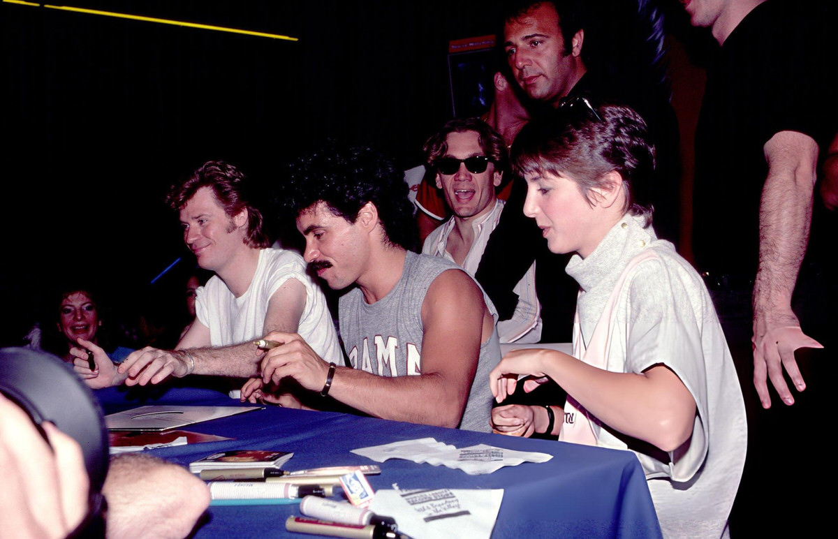Daryl Hall, John Oates, And Martha Quinn At Tower Records, Greenwich Village, 1983.