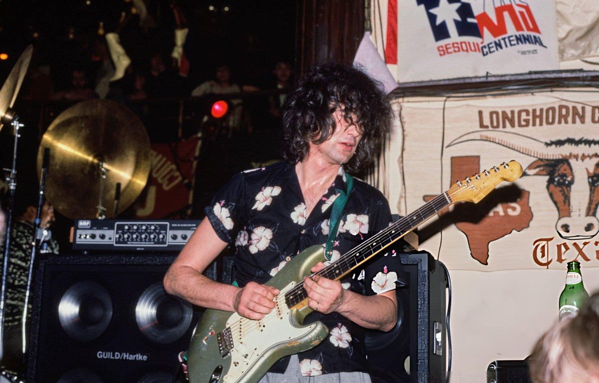 Jimmy Page Performing At The Lone Star Cafe, Greenwich Village, 1985.