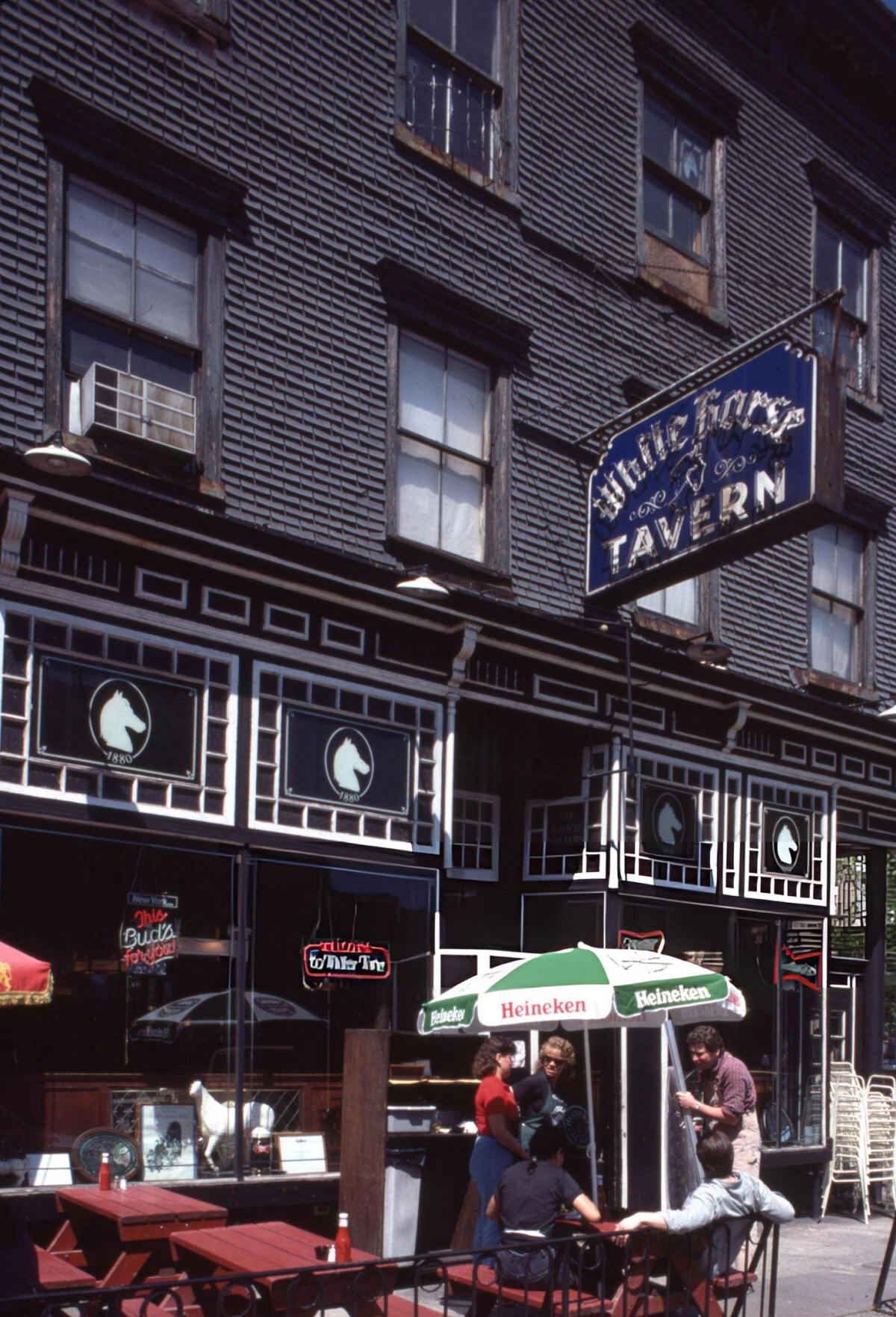 Terrace Of The White Horse Tavern, Greenwich Village, 1985.