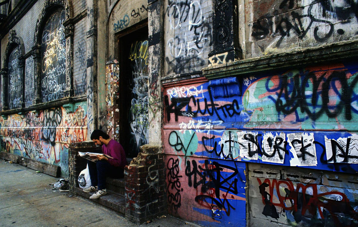 Graffiti On A Building In The East Village, New York.