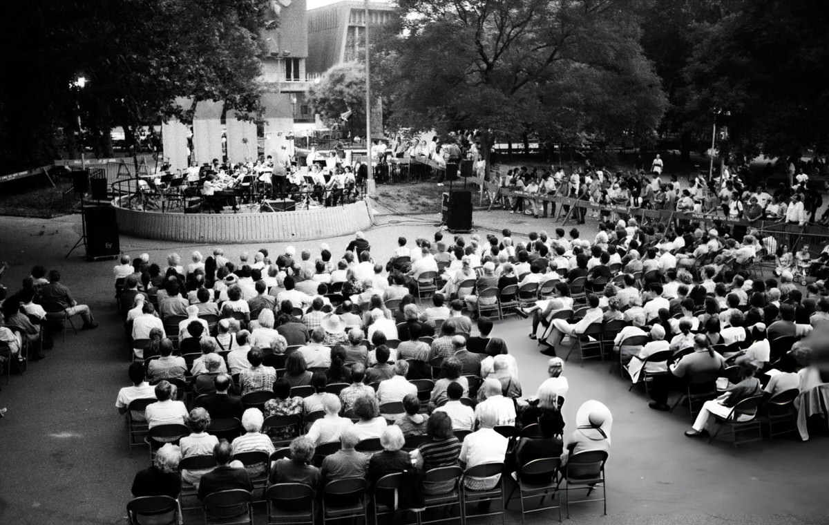 Orchestra Performing During The Washington Square Music Festival In Washington Square Park, 1992.