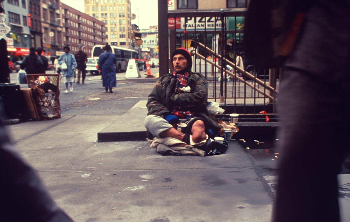 Man Begging For Change At 14Th Street And 6Th Avenue, New York, 1992.