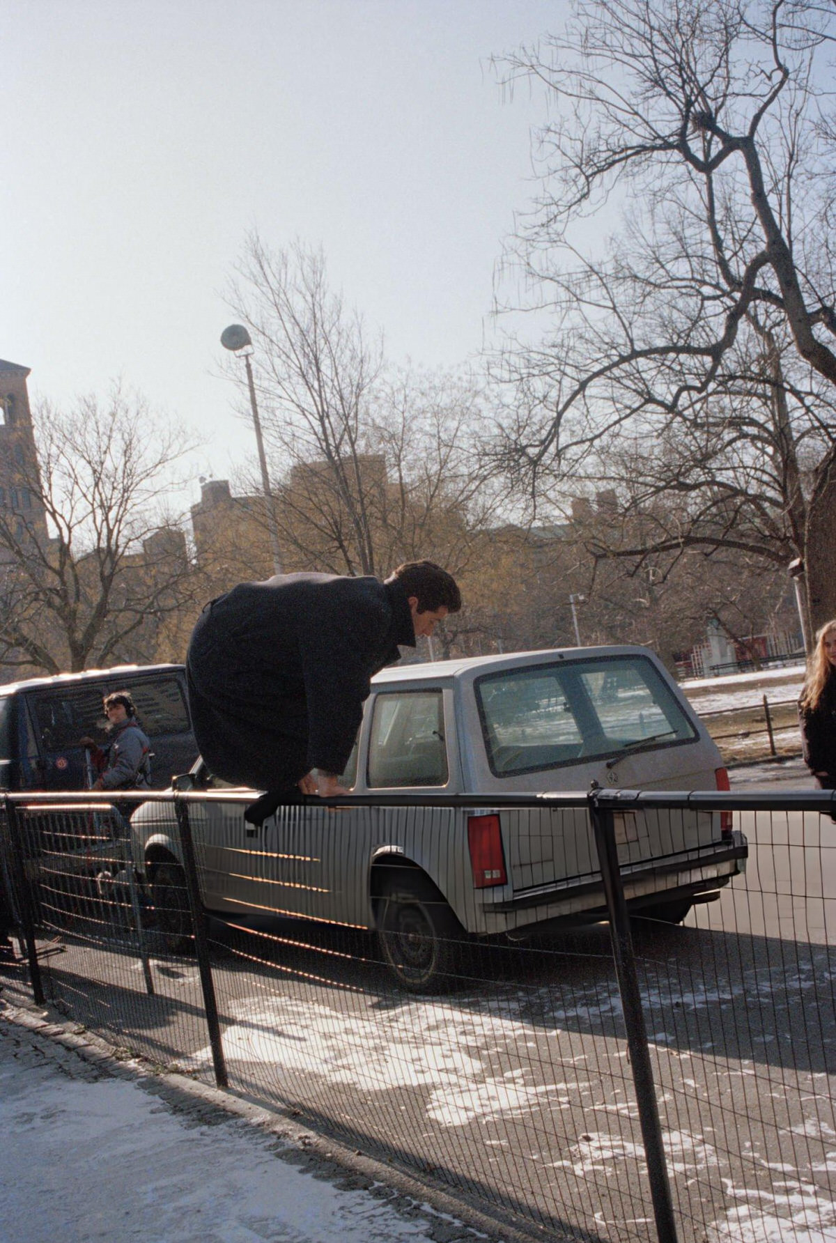 John F. Kennedy Jr. Taping A Public Service Announcement In Washington Square Park, 1994.