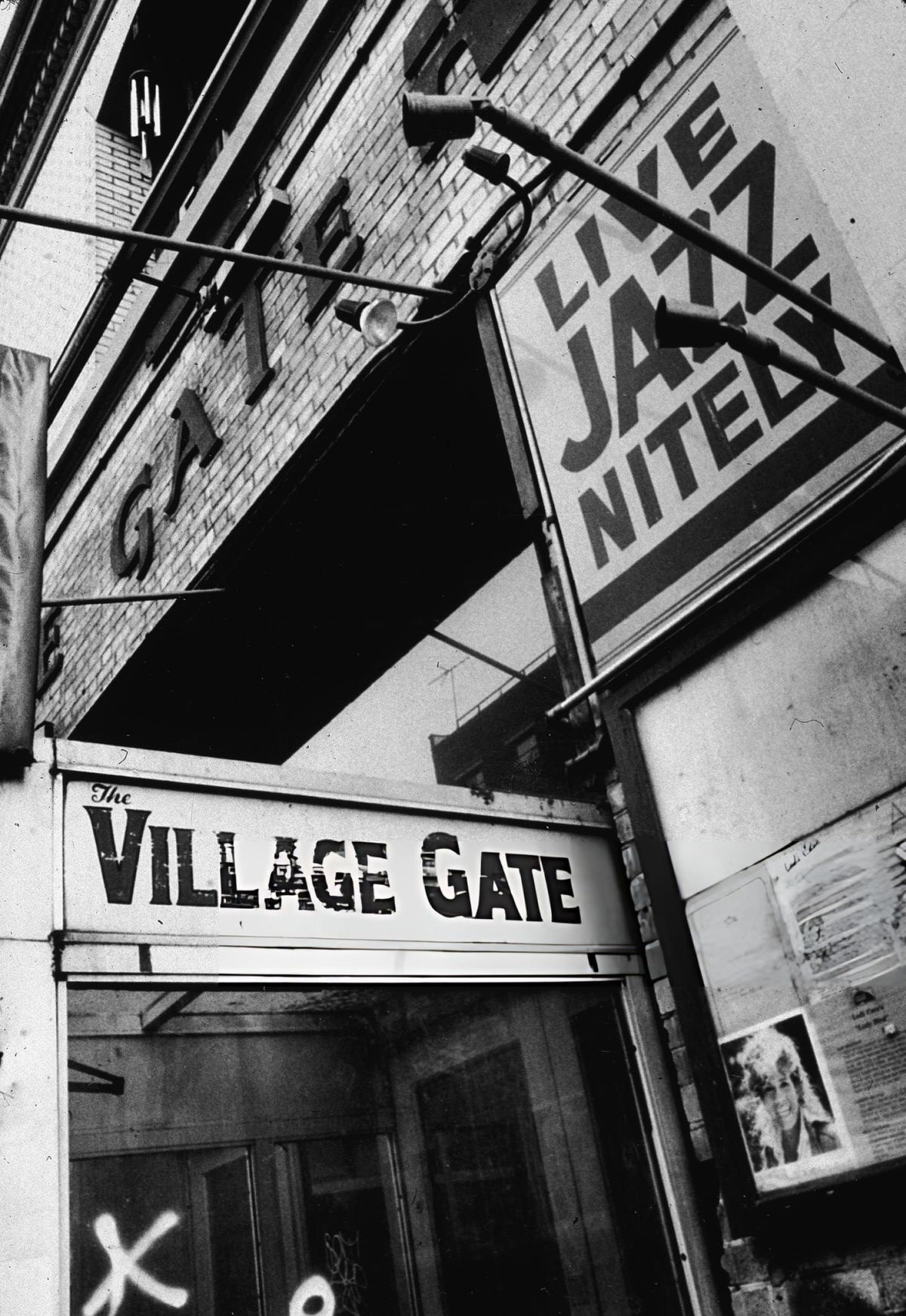Exterior Of The Village Gate Jazz Club In Greenwich Village, 1994.