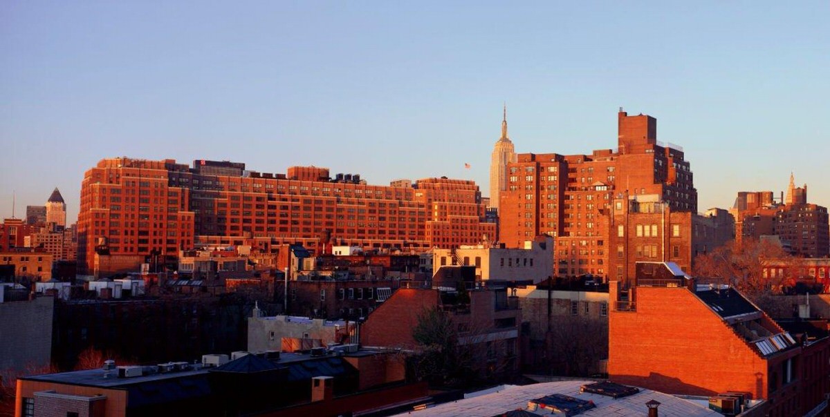 Panoramic View Of The Lower East Side Skyline Near Greenwich Village, New York.