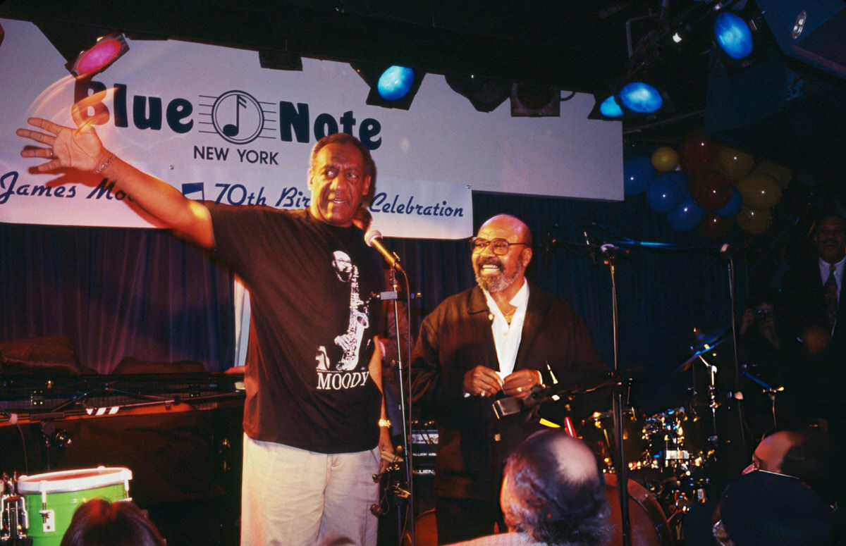 Bill Cosby And James Moody At The Blue Note Jazz Club In Greenwich Village, 1995.