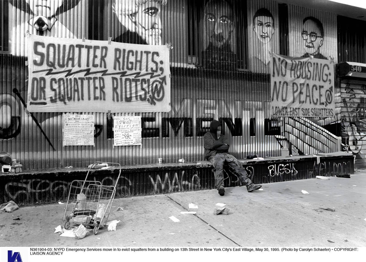 Nypd Emergency Services Evicting Squatters From A Building On 13Th Street, East Village, 1995.