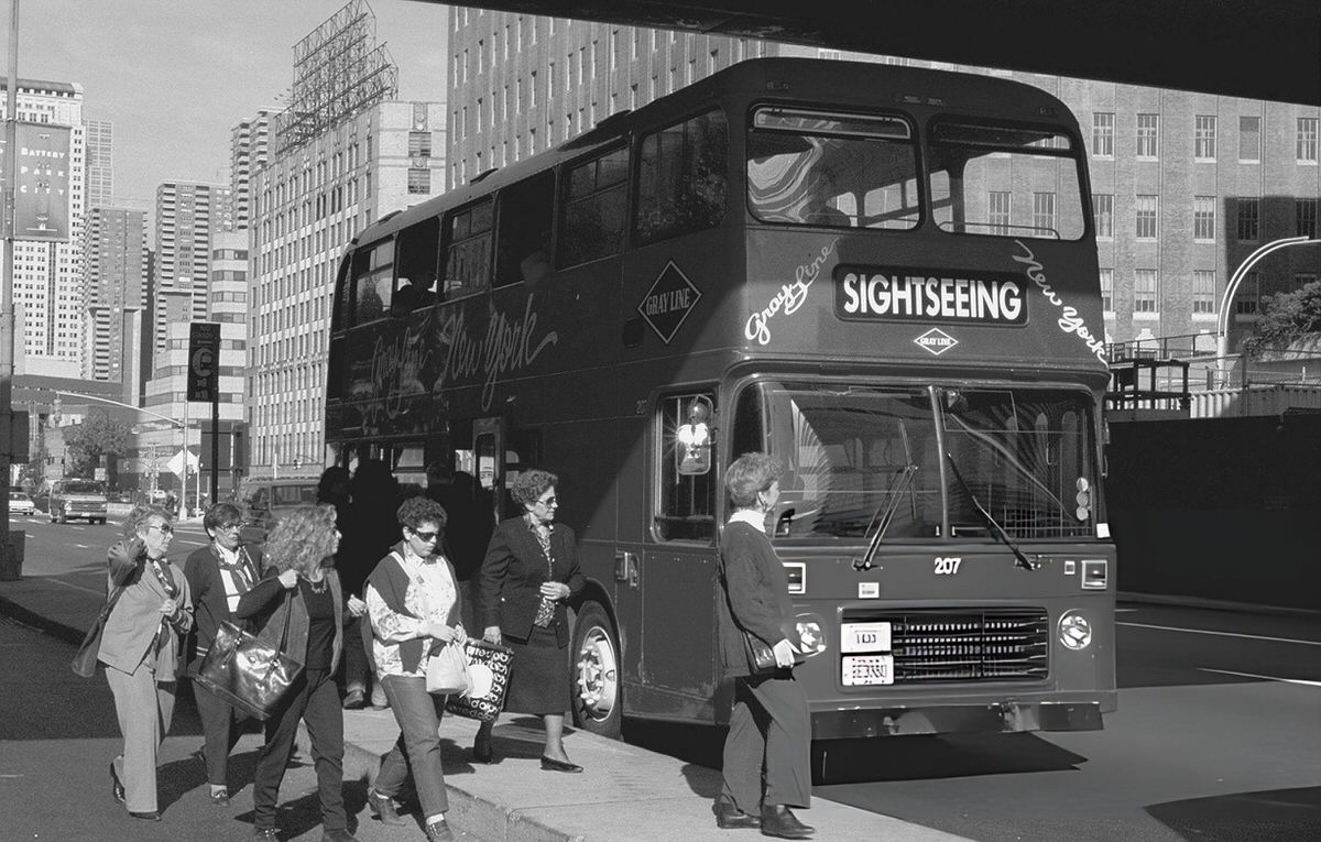 Tourists On A Double-Decker Bus In Greenwich Village, 1995.