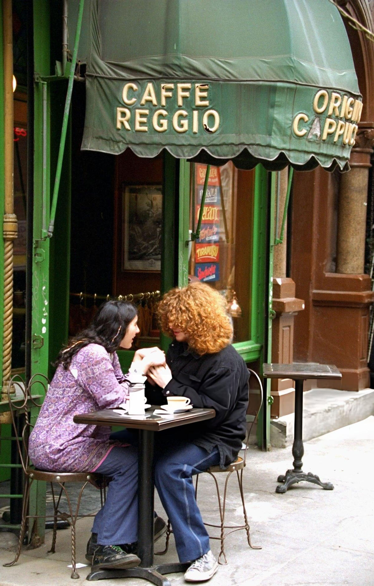 Jonah Sears And Sammi Oerlemans At Cafe Reggio On Macdougal Street, 1996.