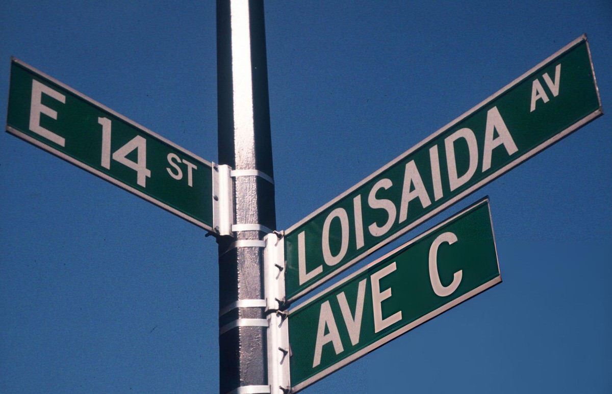 Street Sign At East 14Th Street And Avenue C, East Village, 1998.