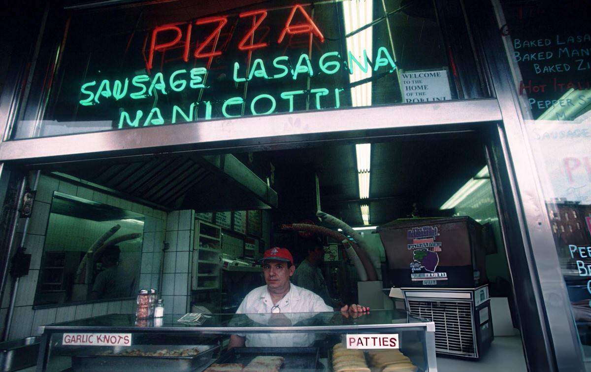 Employees At A Pizzeria On Houston Street, East Village, 1998.