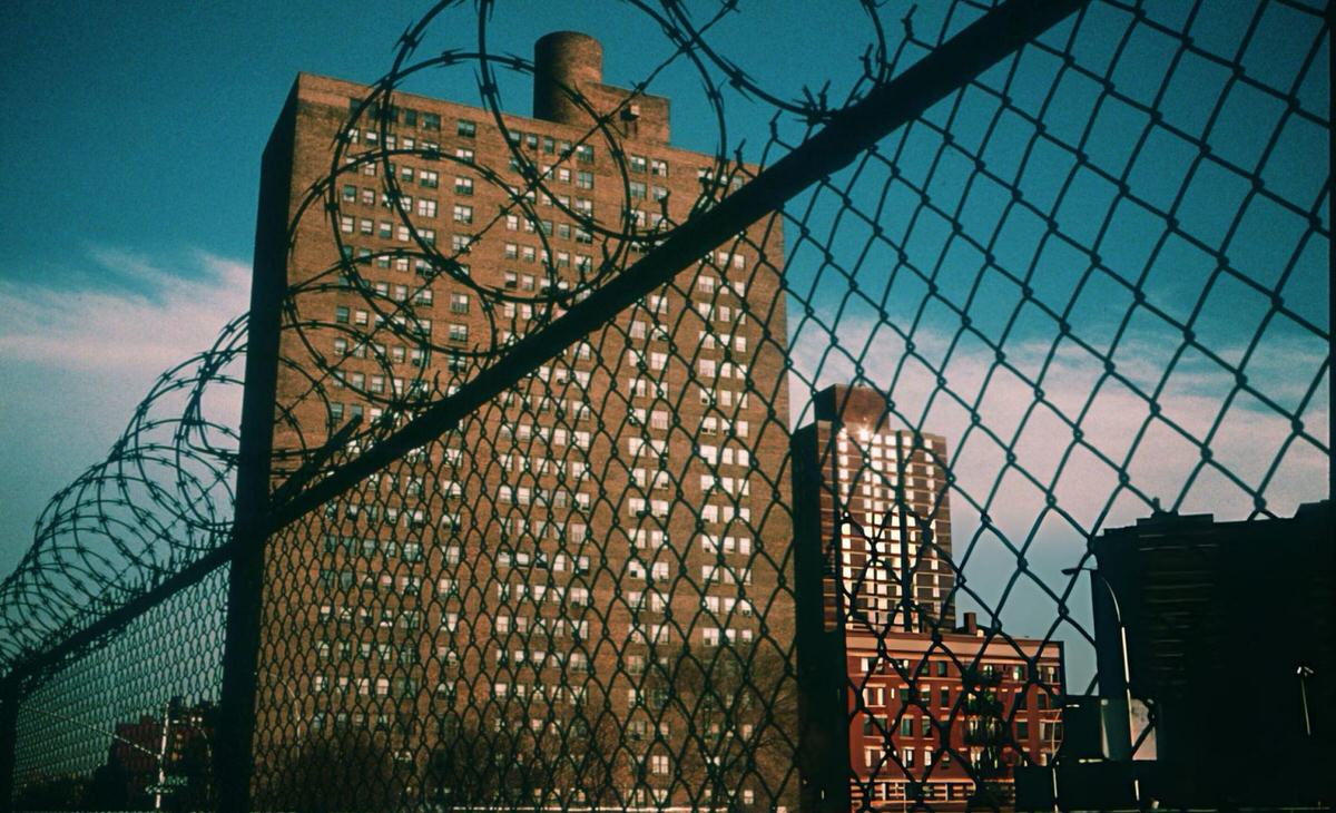 Razor Wire Fence Near A Housing Project In The East Village, 1998.
