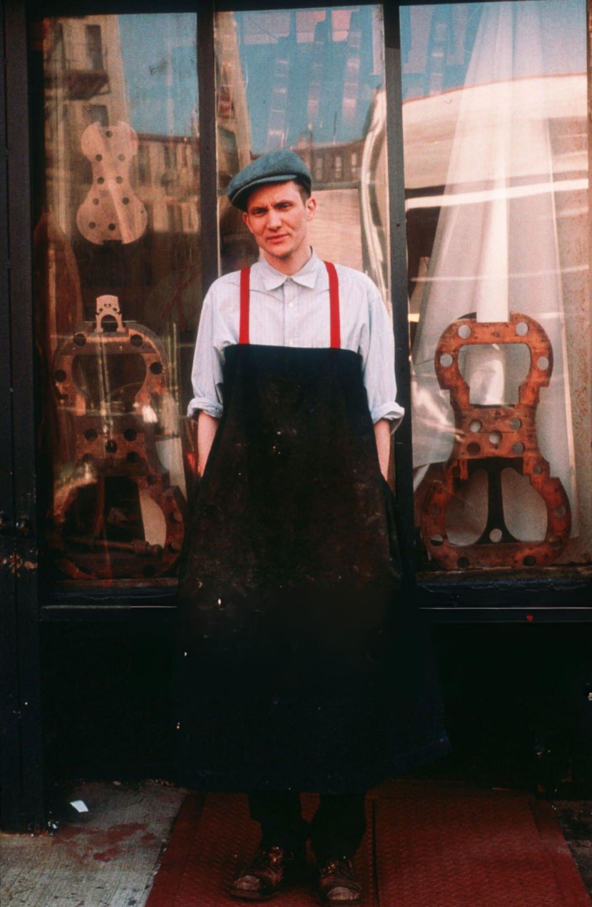 Violin Maker Outside His Store On 5Th Street, East Village, 1998.