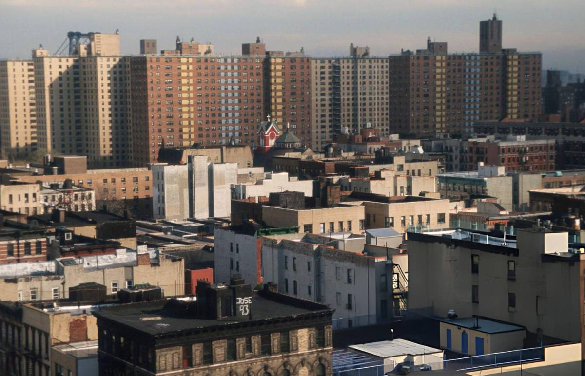 Housing Projects Viewed From The Roof Of The Red Square Building, East Village, 1998.