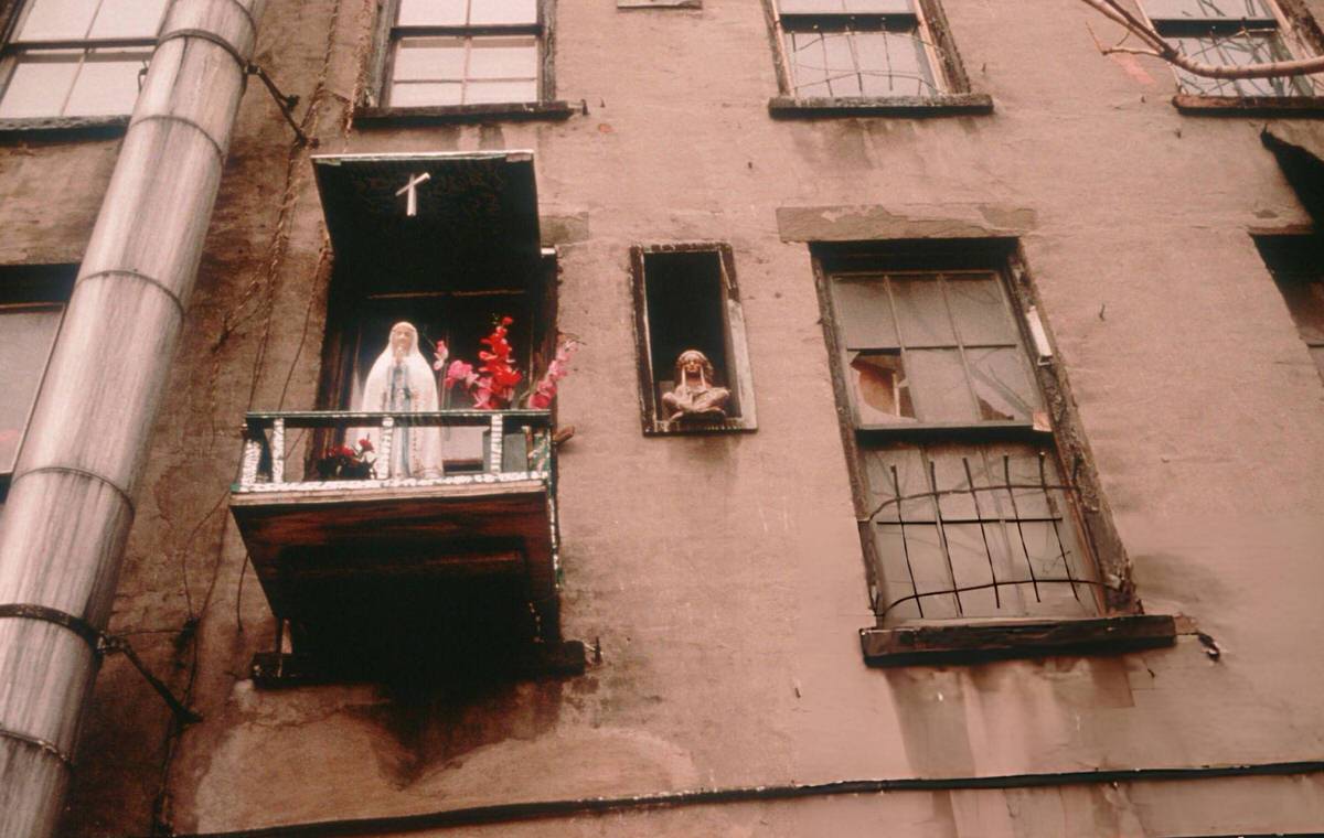 Religious Shrine In A Tenement Window, East Village, 1998.