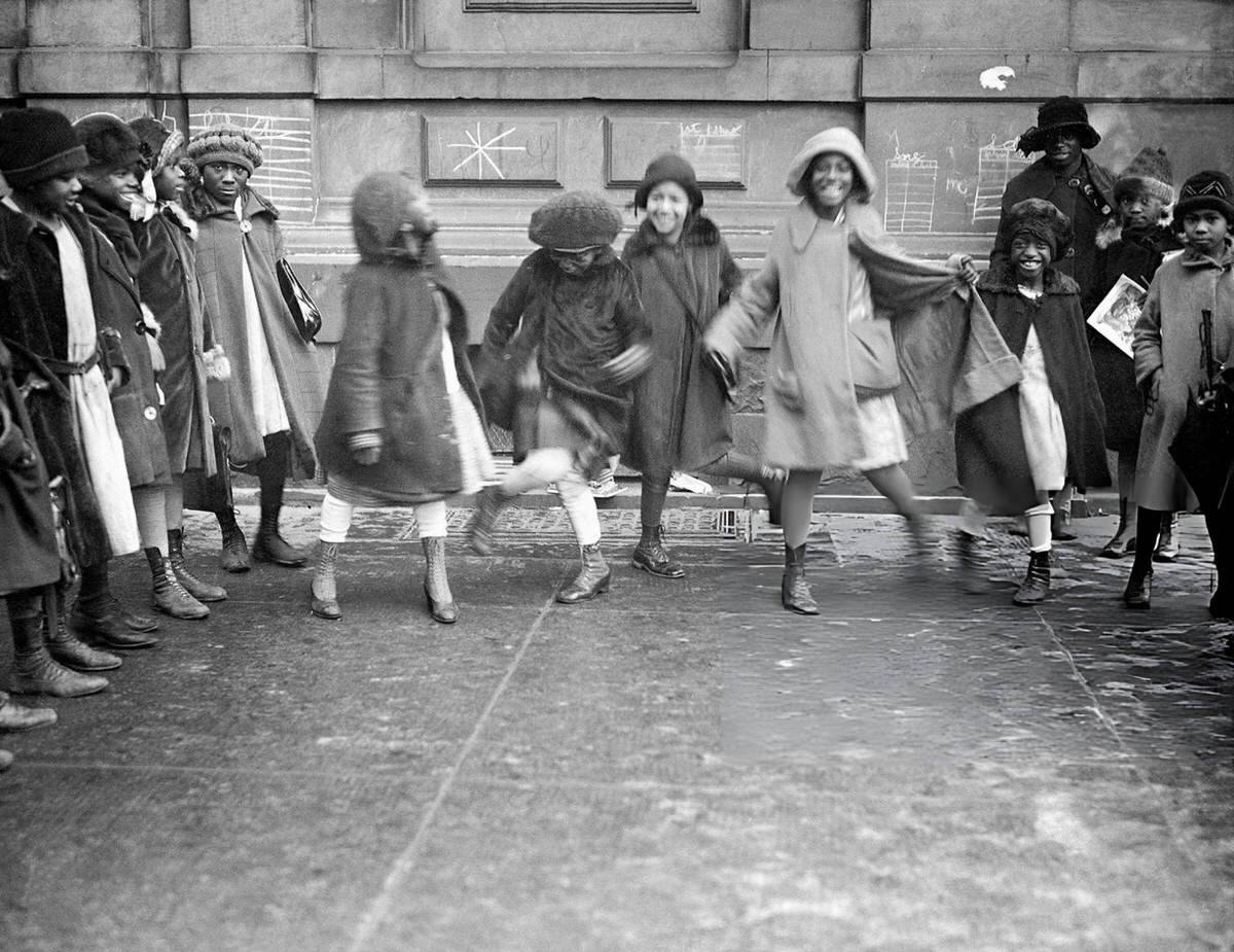 Children Playing In A Harlem Street, 1920S.