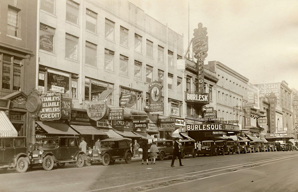 Businesses On The North Side Of 125Th Street Including Hurtig And Seamon'S New Burlesque Theater, Harlem, 1920S.