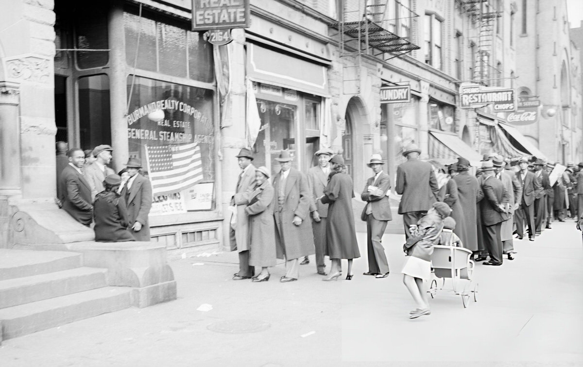 Residents Going To The Polls In Harlem, 1926.